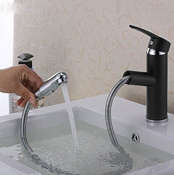 Verdal Pull Out Oil Rubbed Bronze Bathroom Sink Faucet